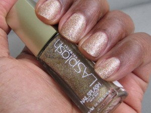LA Splash Sparkling Gold nail polish