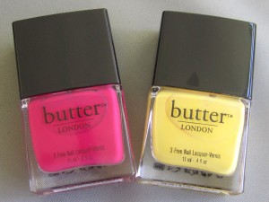 Butter London Snog and Cheeky Chops nail polish