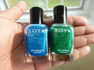 zoya twila and rina nail polish