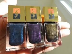 ysl holiday nail trio la laque #127, #128, and #126