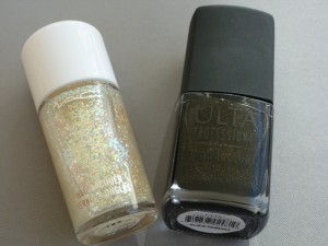 mac unconditionally fabulous and ulta black diamond nail polish