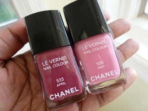 chanel april and may nail polishes