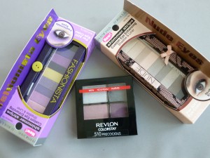 revlon colorstay quad and physicians formula shimmer strips