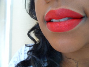 image of mac ruffian red lipstick