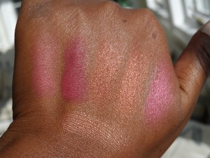 mac blush swatches